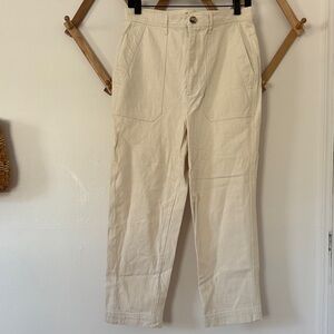 Madewell Beige Straight Leg Pants Size 28